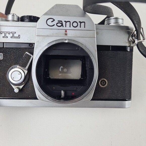 Canon TL QL 35mm SLR Film Camera with 50mm FL 1:1.8 Lens & Strap Vintage - Picture 6 of 13